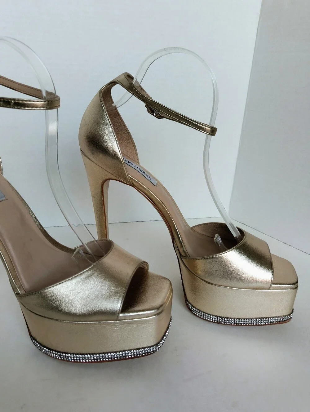 New w/o Box Steve Madden Keeva Ankle-Strap Platform Stiletto Dress Sandals